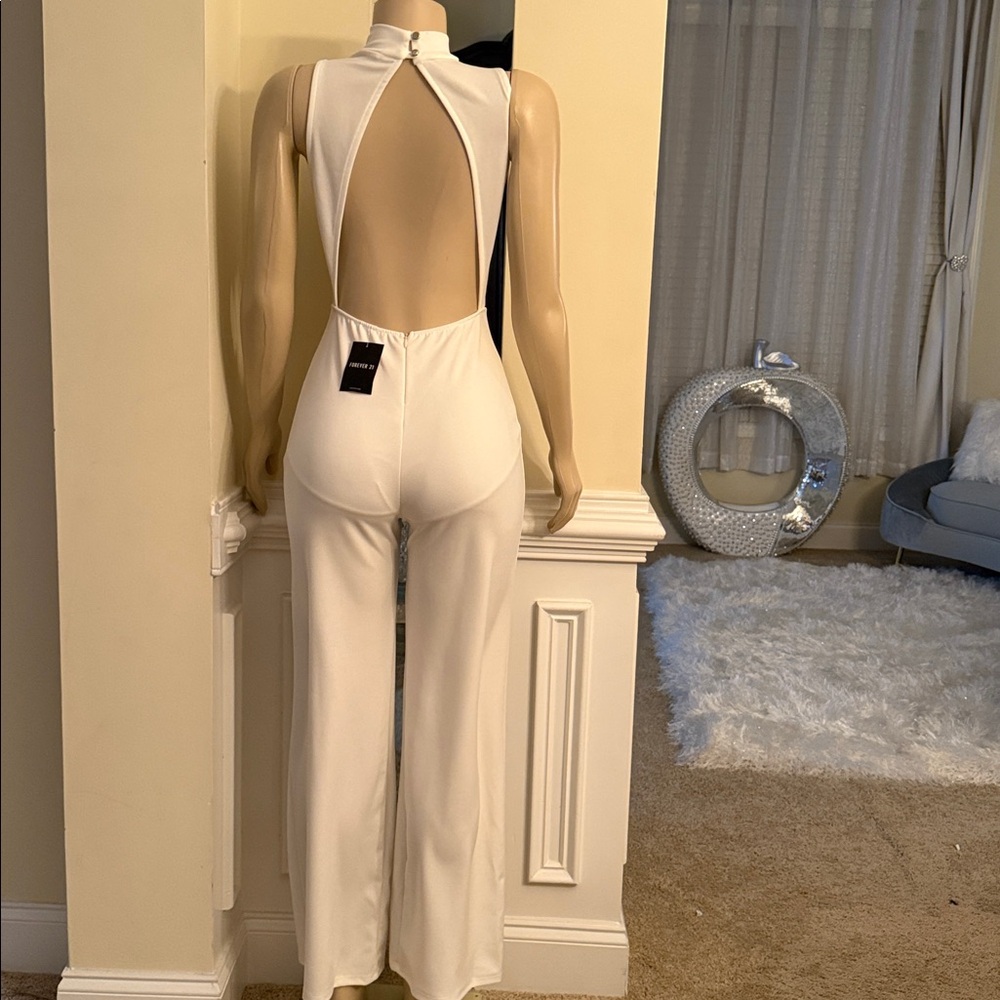 Forever 21 White Sleeveless Jumpsuit - Picture 3 of 5